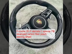 P-orsche 911 P-alamela C-ayenne 718 revamped carbon fiber peach steering wheel