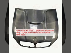 B-M-W X6 X5 E70 E71 2008-2014 Aluminum alloy original used hood Custom carbon fiber hood