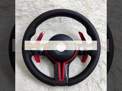 Modification of B-M-W series peachwood leather carbon fiber steering wheel