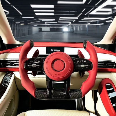 Leather Carbon Fiber Car Steering Wheel Parts Replacement for S-Class E C CLS GLA GLK GT W203 W205 W221