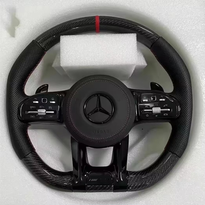 M-Ercedes B-Enz ML Refurbished Steering Wheel Peach Leather AMG Carbon Fiber