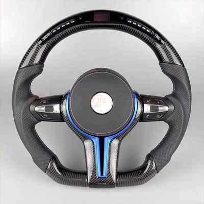 Modification of B-M-W series peachwood leather carbon fiber steering wheel
