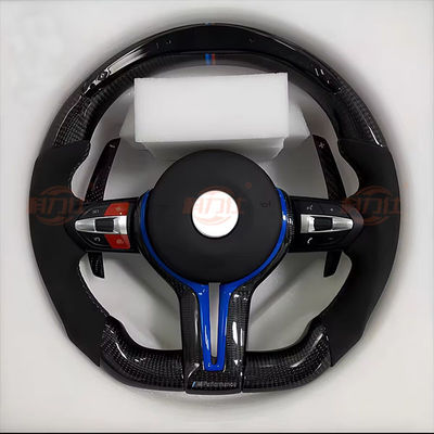 Modification of B-M-W series peachwood leather carbon fiber steering wheel