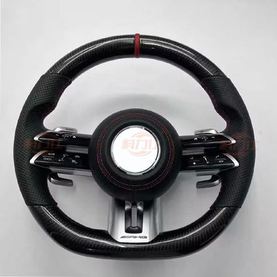 M-ercedes b-enz C E S AMG carbon fiber leather suede steering wheel modification