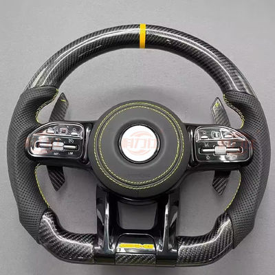 M-ercedes b-enz C E S AMG carbon fiber leather suede steering wheel modification