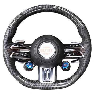 M-ercedes b-enz C E S AMG carbon fiber leather suede steering wheel modification