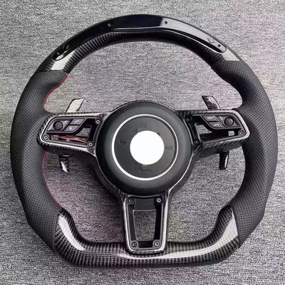 P-o-rsche 911/922 P-anamera Cayenne 718Macan leather carbon fiber steering wheel