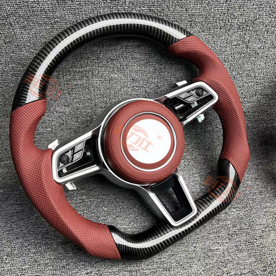 P-orsche C-a-yenne steering wheel P-a-namera M-acan7-18 9-11 modified with carbon fiber