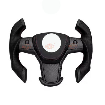 T-e-sla Y-o-ke Steering Wheel Carbon Fiber M-o-del 3/Y Modification