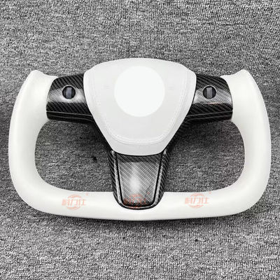 T-e-sla Y-o-ke Steering Wheel Carbon Fiber M-o-del 3/Y Modification