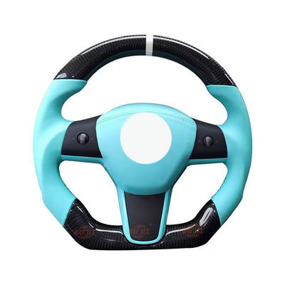 T-e-sla Y-o-ke Steering Wheel Carbon Fiber M-o-del 3/Y Modification