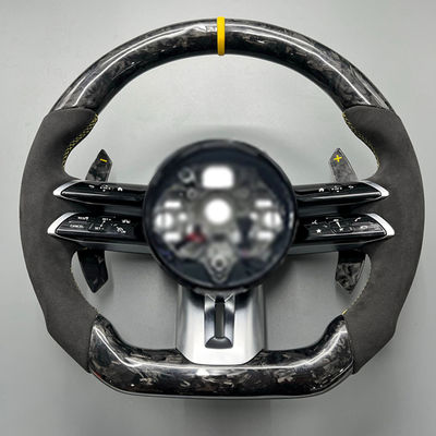 Custom Carbon Fiber Steering Wheel with 35 mm Grip Size 3 Spokes and 370mm Diameter for Mercedes-Benz