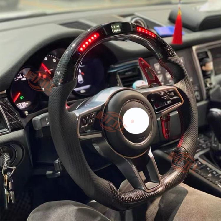 P-orsche C-a-yenne steering wheel P-a-namera M-acan7-18 9-11 modified with carbon fiber