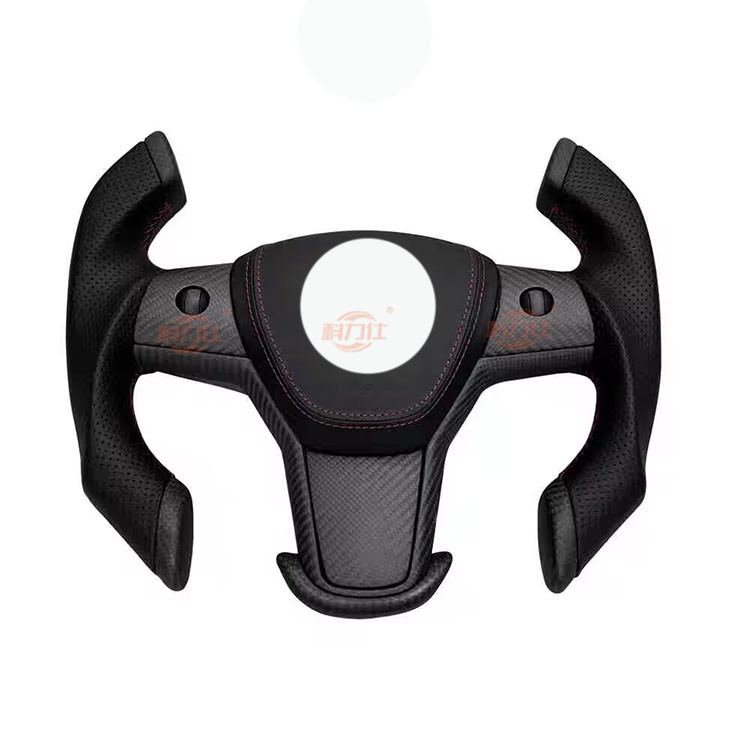 T-e-sla Y-o-ke Steering Wheel Carbon Fiber M-o-del 3/Y Modification