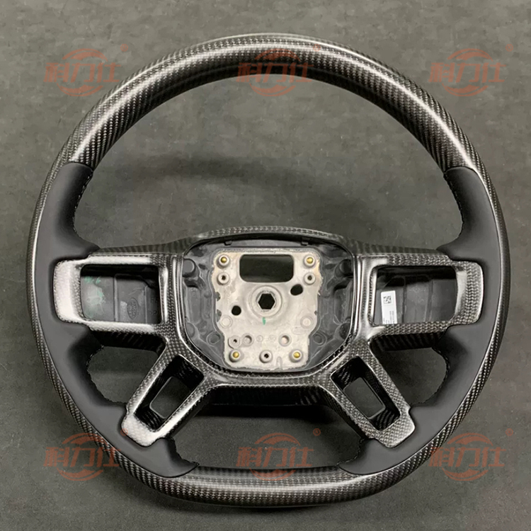 Customized Mahogany Carbon Fiber Leather Retrofit Steering Wheel for Range Rover Discovery 2009-2016 with 40 mm and 45 mm Grip