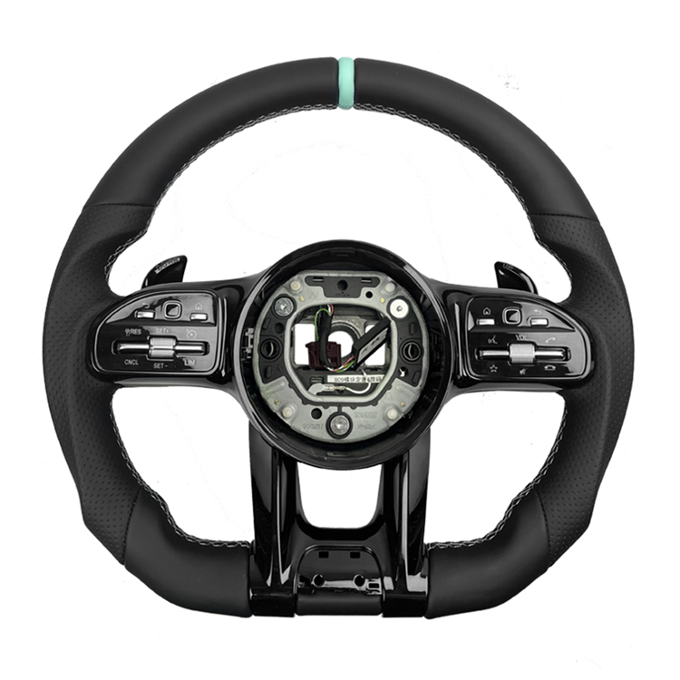 Leather Carbon Fiber Multi-functional Sports Steering Wheel for Audi Q5 A4 A6 Q7 2009-2021 2016-2024 2010-2024